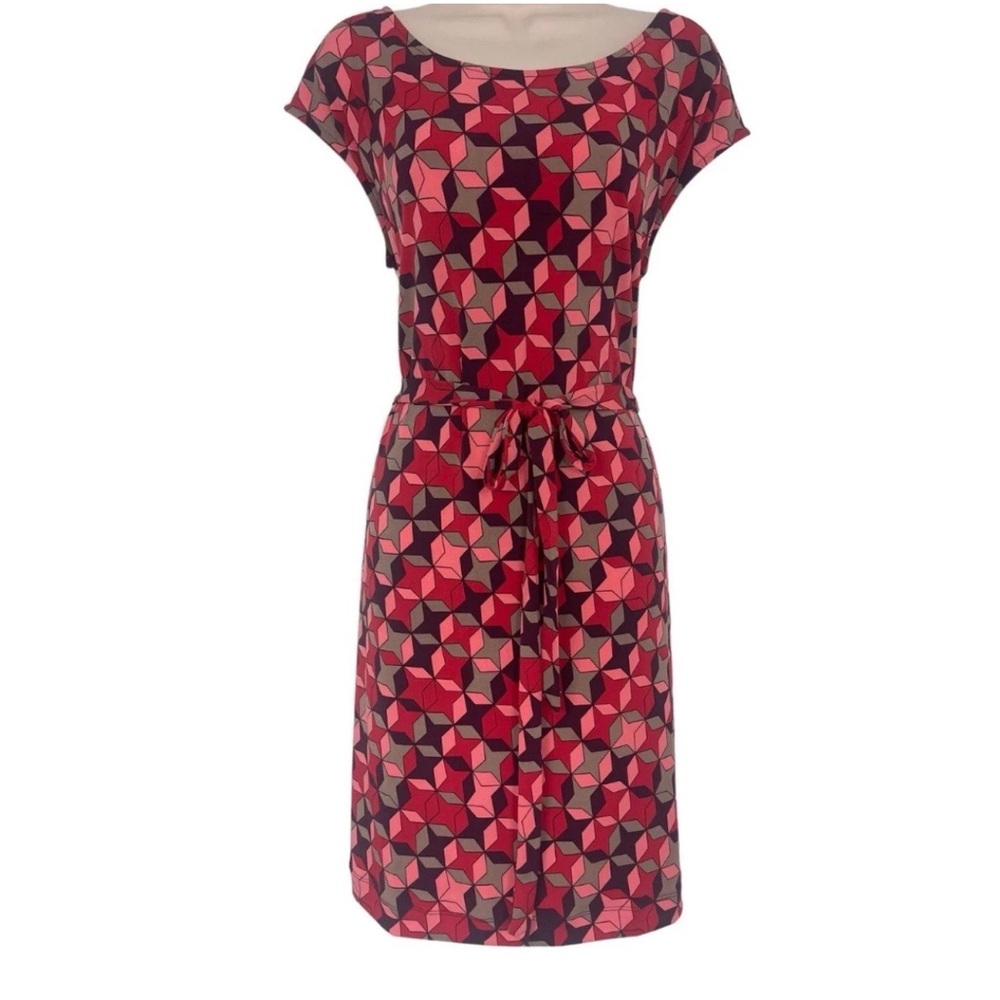 Banana Republic Geometric Multicolor Fitted Dress Women’s Size Medium - Picture 2 of 8
